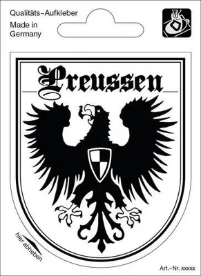 Produktbild von Wappenaufkleber Preussen - 301645-4 - Gr. ca. 6,5 x 8,0 cm