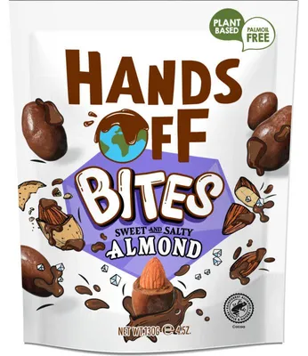 Immagine prodotto di Hands Off Bites Mandorle Dolci e Salate 130g – Snack croccante da portare sempre con sé