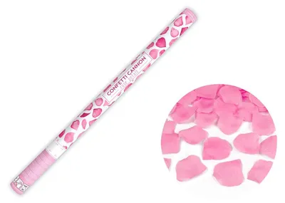 Produktbild von Konfettikanone mit Rosenblättern, rosa, 80cm