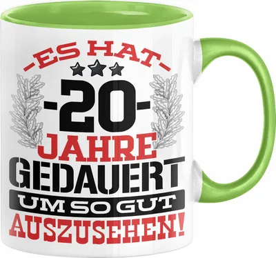 Produktbild von 20. Geburtstag Lustig Geschenk Männer Frauen Geschenkidee zum 20er Mann Frau Es Hat 20 Jahre Gedauert Um So Gut Auszusehen  (Grün)