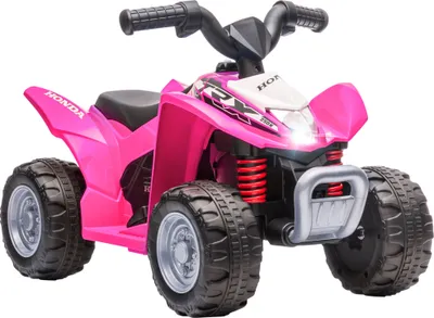 Productafbeelding van AIYAPLAY Elektrische quad voor kinderen van 18-36 maanden, 6-V elektrische kinderauto met LED-koplampen, claxon, een snelheid van 2,8 km/u en vooruitrijfunctie, afmetingen 65,5 x 38,5 x 43,5 cm, roze