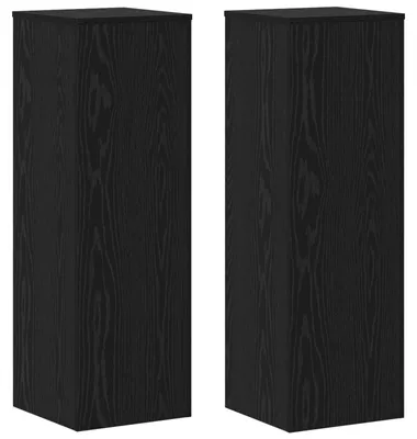 Produktbild von Pflanzenständer 2 pcs Schwarz Eichen-Optik 33 x 33 x 100 cm