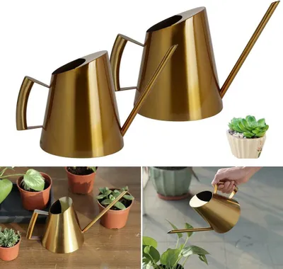 Zdjęcie produktu dla Konewka do roślin – konewka – 1300 ml – stal nierdzewna 201 – nierdzewna – do domu/biura/ogrodu – biała