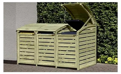 Produktbild von Mülltonnenbox für 3 Mülltonnen 240L aus KDI Holz