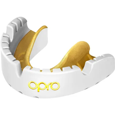 Produktbild von Opro Gold Ultra Fit Braces Mundschutz - Weiß / Gold  | Größe: SR