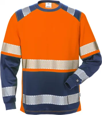 Produktbild von Fristads Warnschutz-T-Shirt mit langen Ärmeln Klasse 2 7457 Thv