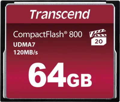 Image de Transcend - Carte mémoire flash - 64 Go - 800x - CompactFlash