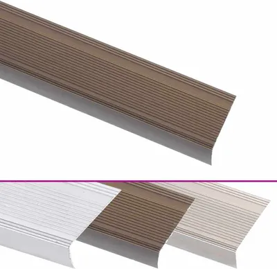 Immagine prodotto di Profili a L per Gradini 15 pz in Alluminio 100 cm Marrone