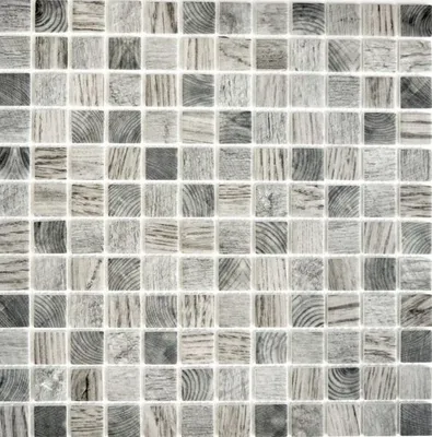 Produktbild von Mosaikfliese ECO Recycling GLAS ECO Holzstruktur hellgrau MOS63-312