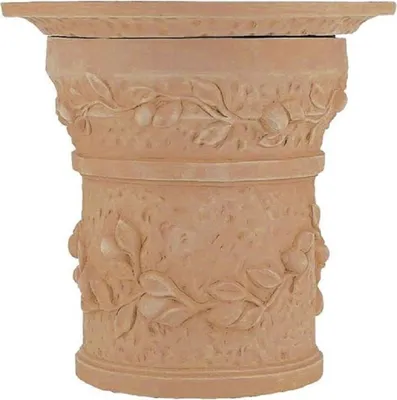 Produktbild von Casa Padrino Barock Säule Terracotta Ø 72 x H. 80 cm - Handgefertigte Keramik Deko Säule - Barock Garten Terrassen Deko