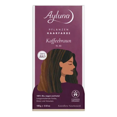 Produktbild von Ayluna Pflanzenhaarfarbe 80 Kaffeebraun - 100g