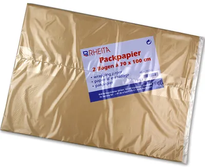 Produktbild von Rheita Packpapier braun, 2 Bögen a 70 x 100 cm, gefaltet 35 x 25 cm,