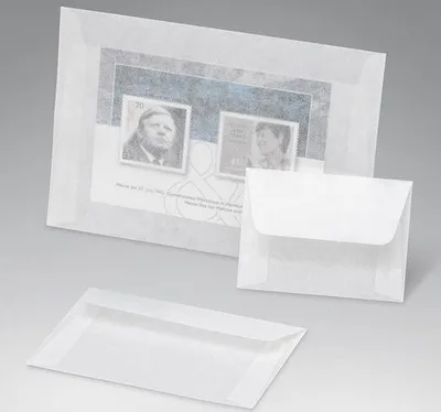 Produktbild von PRINZ 50 Kuverts aus Pergamin, 162 x 114 + 40 mm Klappe