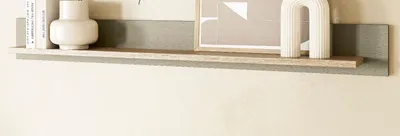 Produktbild von Wandboard "Finnes" in Salbei und Eiche Wandregal skandinavisch 180 cm