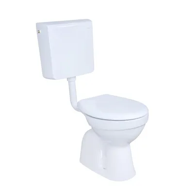 Produktbild von Belvit Dusch-WC Komplettset mit Bidet-Funktion senkrechter Bodenabgang mit Geberit AP110 Aufputz-Spülkasten und Softclose WC-Sitz Weiß