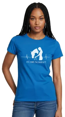 Produktbild von Spreadshirt Führungskraft | Mensch Und Pferd Team Frauen T-Shirt, M, Royalblau