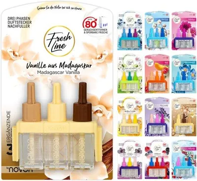 Productafbeelding van Geurstekker navulling 3 x 7 ml - 3-fasenwisseling - 6 geuren - langdurige frisheid