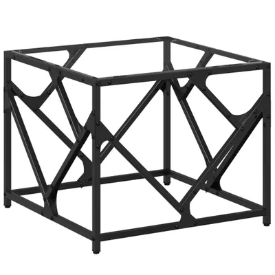Immagine prodotto di vidaXL Tavolino con piano in vetro trasparente 50x50x41 cm acciaio