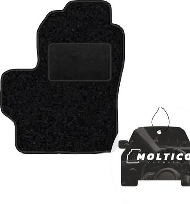Produktbild von moto-MOLTICO Fahrer Fußmatte Auto Velours Fahrerseite Autoteppiche Schwarz Fahrermatte 1-teilig passend für Mazda 3 I 2003-2009