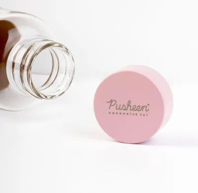Obrázok produktu pre Pusheen 500 ml sklenená fľaša na vodu s roztomilým dizajnom