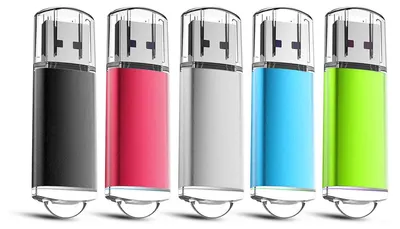 Produktbild von 5x 2GB USB 2.0 Stick Flash USB Drive Kompakt USB Flashdrive Speicherstick Memorystick Farbe: Mehrfarbig