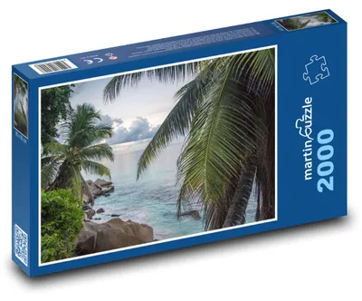 Produktbild von Puzzle 2000 Seychellen - Meer und Palmen - martinpuzzle