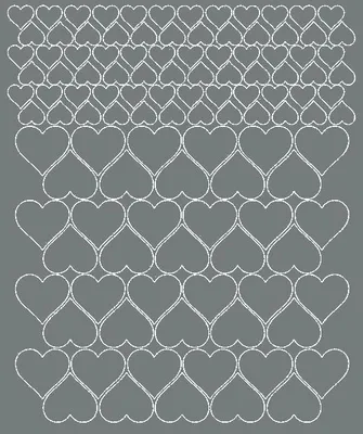 Immagine prodotto di Adesivi per caschi da bicicletta, motivo a cuore, 116 pezzi, grigio opaco