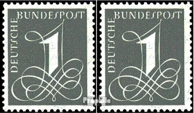 Produktbild von Briefmarken BRD (BR.Deutschland) 1955 Mi 226x,226y (kompl.Ausg.) postfrisch Ziffernzeichnung