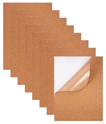 Immagine prodotto di Pannello in sughero autoadesivo - Pannello per bacheca in sughero - 2 mm di spessore - 30 x 21 cm - Set da 8