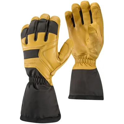 Handschuhe "Crew" von Black Diamond; gelb und schwarz; geeignet für Outdoor-Aktivitäten.