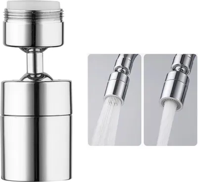Produktbild von Wasserhahn Beluefter 360 Grad drehbar Wasserhahn Spray Beluefter Kueche Leitungswasser sparende Duese Sprayer Big Angle Badezimmer Waschbecken Doppelfunktion verlaengern Extender