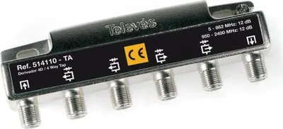 Produktbild von TELEVES Abzweiger 4-fach 5-2400 MHz AD: 12 dB AZS412DCFN