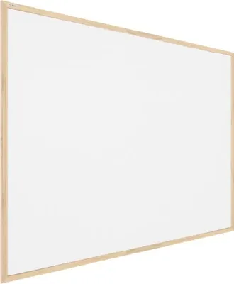 Produktbild von Weiß Pinnwand mit Holz Rahmen 120x90cm Korktafel Korkwand Pinnwand Kork Oberfläche