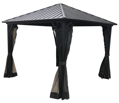 Produktbild von Pavillon Novara 300 x 300 x 275 cm Aluminiumgestell Grau