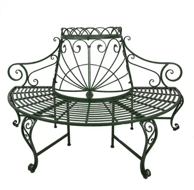 Produktbild von Clayre & Eef Gartenbank 167x84x102 cm Grün Metall