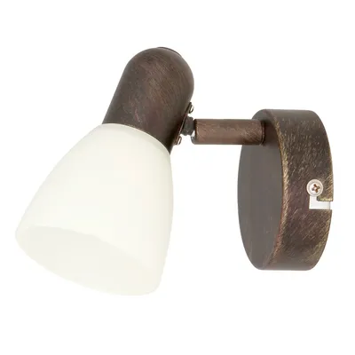 Immagine prodotto di Lampada da parete con paralume in vetro E14 bronzo antico Soma 6591 Rabalux