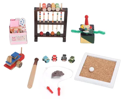 Obrázek produktu pro Sada figurek pro kroket do domečku pro panenky v měřítku 1:12, dekorativní miniaturní model scény