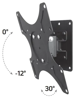 Produktbild von Techly ICA-LCD 2900B, 48,3 cm (19"), 94 cm (37"), 75 x 75 mm, 200 x 200 mm, -12 - 0°, Schwarz