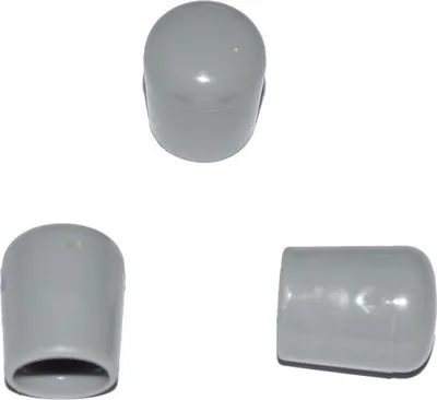 Produktbild von 50 x Kappe für Rundrohr D=10/11 mm L=12,5 mm grau PVC