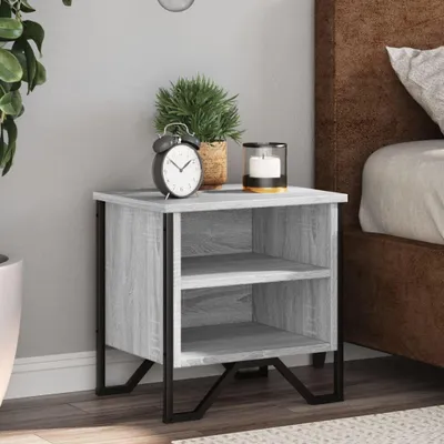 Image de vidaXL Table de nuit Gris Sonoma 40x30x40 cm Bois composite