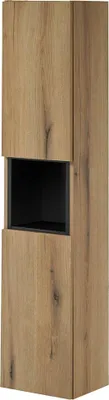 Produktbild von Hochschrank 'Skelbolu' mit ausnehmbarem Regaleinsatz 2 Türen 30 x 140 x 25 cm Eichenoptik