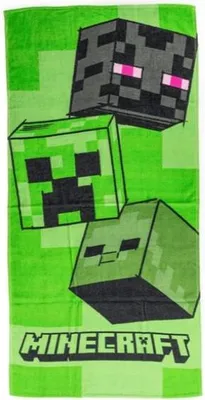 Produktbild von Minecraft Badetuch Grün 70 x 140 cm