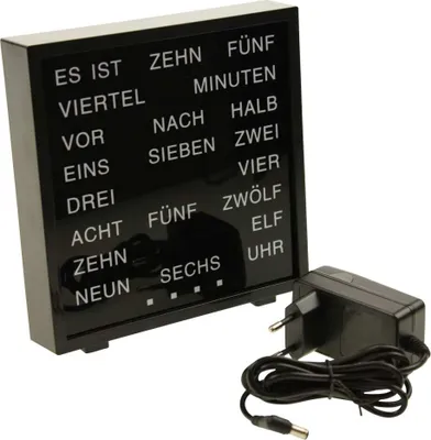 Produktbild von United Entertainment LED-Wortuhr Deutsch 16,5x17 cm