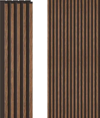 Produktbild von VOX Lamellenwand LINERIO - 3D MDF Wandpaneel - Akustikplatte - 2,65m x 16 - S-LINE - Mokka