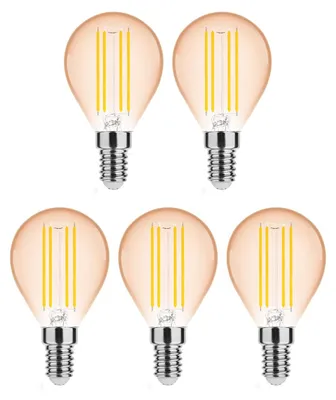 Produktbild von Modee E14 LED Filamentlampe P45 4W 360lm 1800K Warmweiß 5 Stück