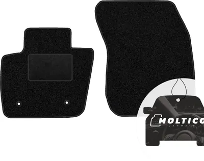 Produktbild von moto-MOLTICO Vorne Fußmatten Auto Velours Autoteppiche Schwarz Automatten Set 2-teilig passend für Ford Mondeo V 2015-2022