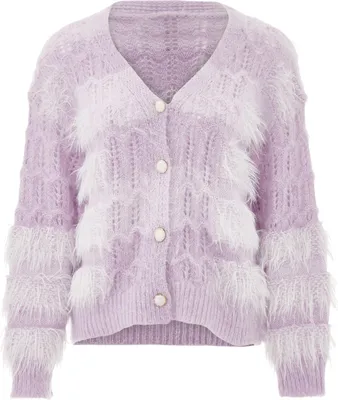 Produktbild von SWIRLY damen strickjacke - lavendel, M