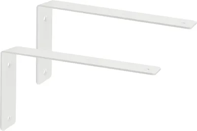 Produktbild von Stahlregalträger 22,5CM, 2 Stück, Weiß, für Wandregal, Bücherregal, Garten