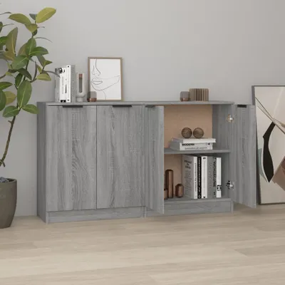 Image de vidaXL Sideboards 2 pcs. Gris Sonoma 60x30x70 cm Bois composite