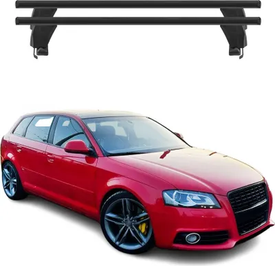 Image de Menabo Barres de transversales pour Audi A3 8PA Sportback 2005-2013 Alu Noir ABE